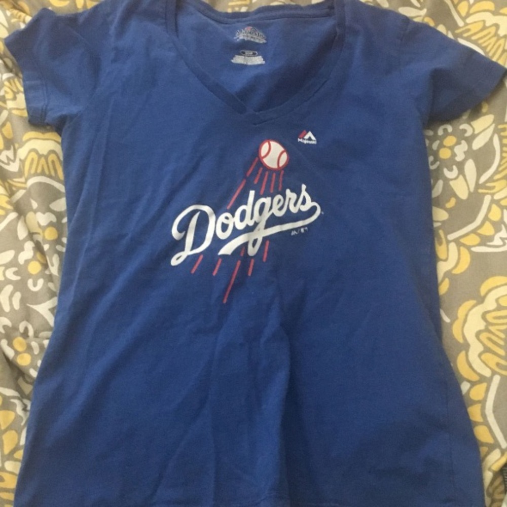 Dodger v neck ladies shirt